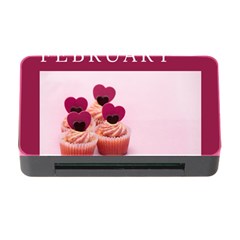 Hello February Text And Cupcakes Memory Card Reader With Cf by artworkshop