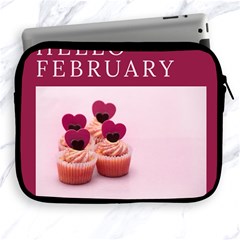 Hello February Text And Cupcakes Apple Ipad 2/3/4 Zipper Cases by artworkshop