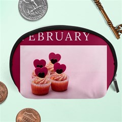 Hello February Text And Cupcakes Accessory Pouch (large) by artworkshop