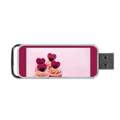 Hello February Text And Cupcakes Portable Usb Flash (two Sides) by artworkshop