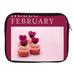 Hello February Text And Cupcakes Apple Ipad 2/3/4 Zipper Cases by artworkshop