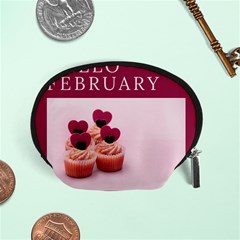 Hello February Text And Cupcakes Accessory Pouch (small) by artworkshop