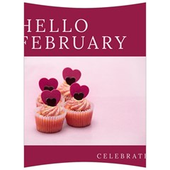 Hello February Text And Cupcakes Back Support Cushion by artworkshop