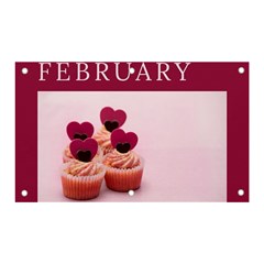 Hello February Text And Cupcakes Banner And Sign 5  X 3  by artworkshop