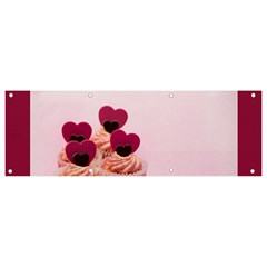 Hello February Text And Cupcakes Banner And Sign 9  X 3  by artworkshop