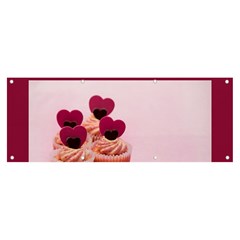 Hello February Text And Cupcakes Banner And Sign 8  X 3  by artworkshop