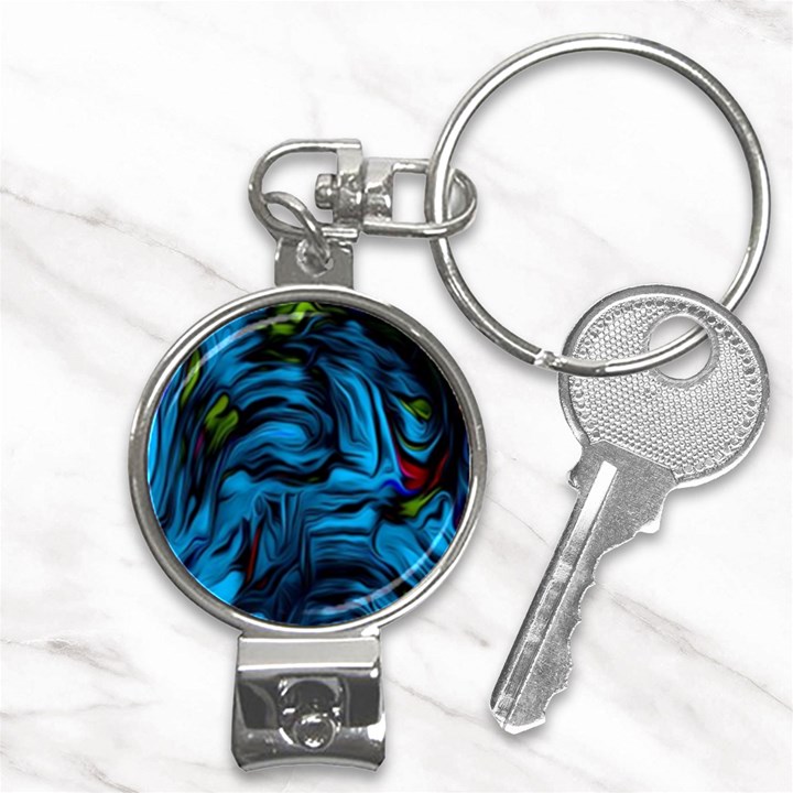 Texture Background Nail Clippers Key Chain