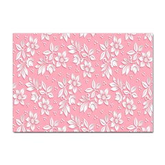 Texture With White Flowers Sticker A4 (10 Pack)