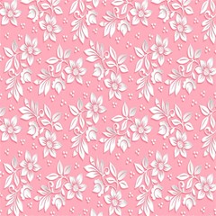 Texture With White Flowers Play Mat (rectangle)