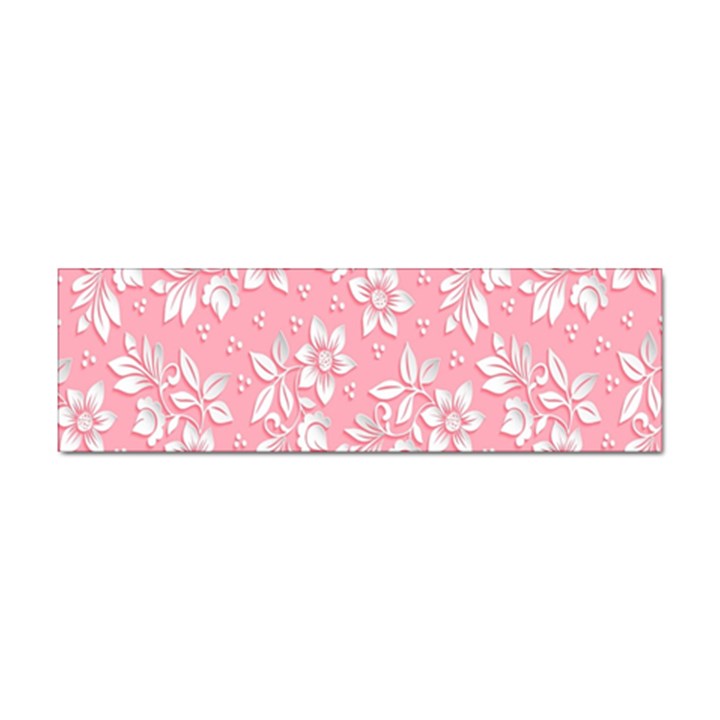 Texture With White Flowers Sticker Bumper (10 pack)