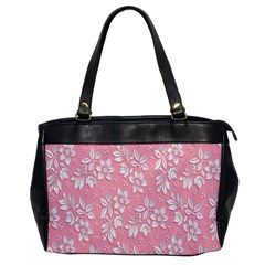 Texture With White Flowers Oversize Office Handbag by artworkshop