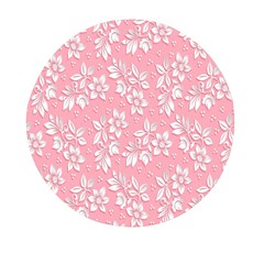 Texture With White Flowers Mini Round Pill Box (Pack of 5)