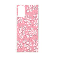 Texture With White Flowers Samsung Galaxy Note 20 Tpu Uv Case by artworkshop