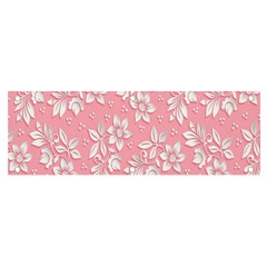 Texture With White Flowers Banner and Sign 6  x 2 