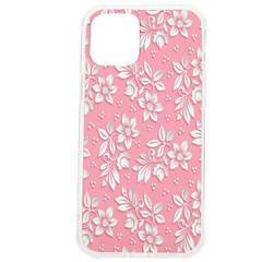 Texture With White Flowers Iphone 12 Pro Max Tpu Uv Print Case by artworkshop