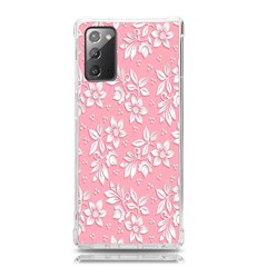 Texture With White Flowers Samsung Galaxy Note 20 Tpu Uv Case