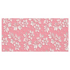 Texture With White Flowers Banner And Sign 4  X 2  by artworkshop