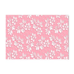 Texture With White Flowers Crystal Sticker (a4)