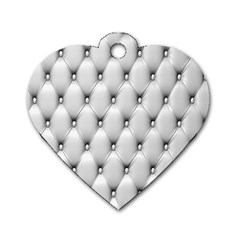 Texture, Leather Sofa Dog Tag Heart (one Side) by artworkshop