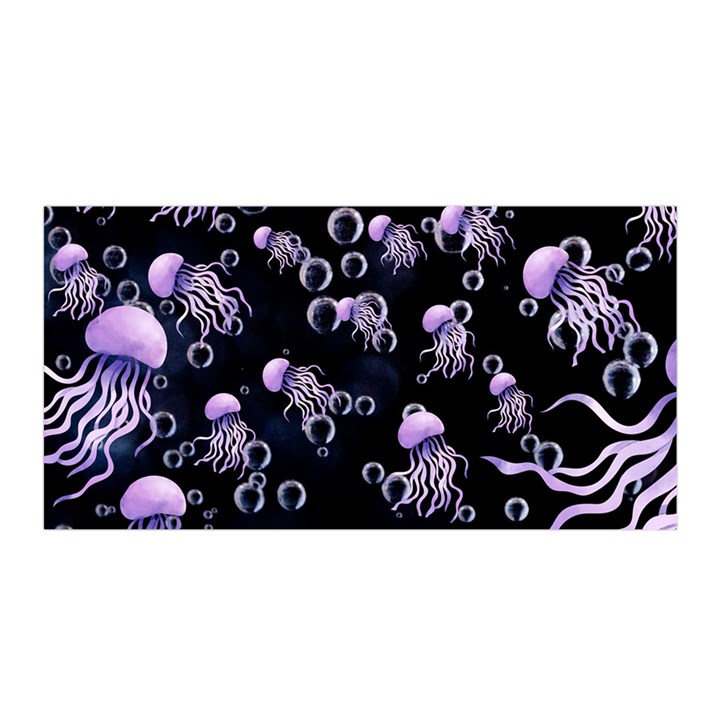 Jellyfish swarm Satin Wrap 35  x 70 