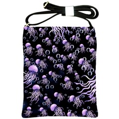 Jellyfish Swarm  Shoulder Sling Bag by PollyParadiseBoutique7