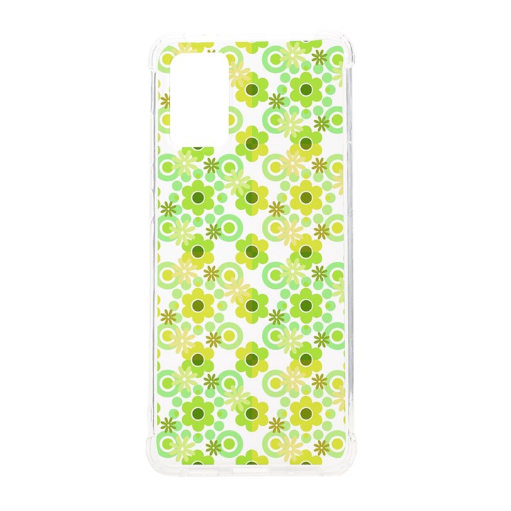 Bitesize Flowers Pearls And Donuts Yellow Green Check White Samsung Galaxy S20Plus 6.7 Inch TPU UV Case