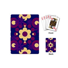 Flowers Pearls And Donuts Purple Burgundy Peach Navy Playing Cards Single Design (mini) by Mazipoodles