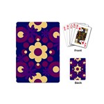 Flowers Pearls And Donuts Purple Burgundy Peach Navy Playing Cards Single Design (Mini) Back