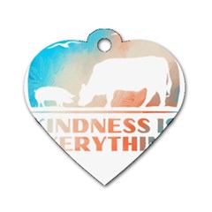 Vegan Animal Lover T- Shirt Kindness Is Everything Vegan Animal Lover T- Shirt Dog Tag Heart (two Sides) by maxcute