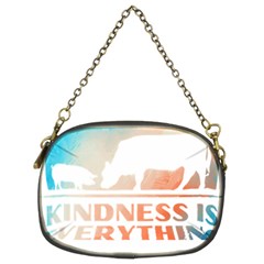 Vegan Animal Lover T- Shirt Kindness Is Everything Vegan Animal Lover T- Shirt Chain Purse (two Sides) by maxcute