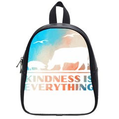 Vegan Animal Lover T- Shirt Kindness Is Everything Vegan Animal Lover T- Shirt School Bag (small) by maxcute