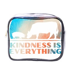 Vegan Animal Lover T- Shirt Kindness Is Everything Vegan Animal Lover T- Shirt Mini Toiletries Bag (one Side) by maxcute