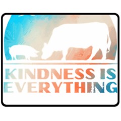 Vegan Animal Lover T- Shirt Kindness Is Everything Vegan Animal Lover T- Shirt One Side Fleece Blanket (medium) by maxcute