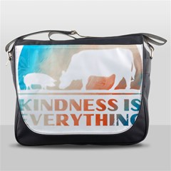 Vegan Animal Lover T- Shirt Kindness Is Everything Vegan Animal Lover T- Shirt Messenger Bag by maxcute