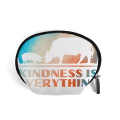 Vegan Animal Lover T- Shirt Kindness Is Everything Vegan Animal Lover T- Shirt Accessory Pouch (small) by maxcute