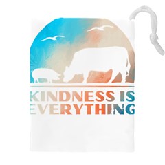 Vegan Animal Lover T- Shirt Kindness Is Everything Vegan Animal Lover T- Shirt Drawstring Pouch (5xl) by maxcute