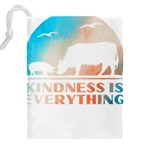 Vegan Animal Lover T- Shirt Kindness Is Everything Vegan Animal Lover T- Shirt Drawstring Pouch (5XL) Back