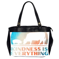 Vegan Animal Lover T- Shirt Kindness Is Everything Vegan Animal Lover T- Shirt Oversize Office Handbag (2 Sides) by maxcute