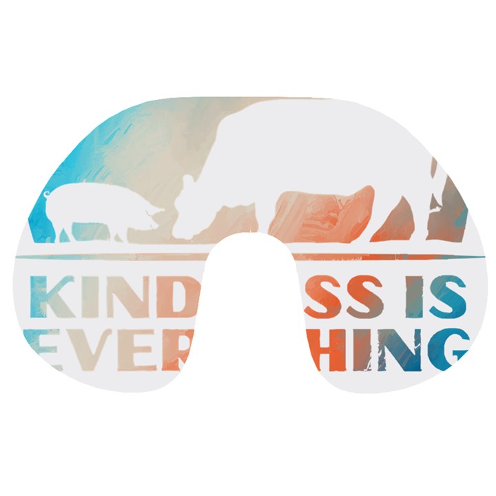 Vegan Animal Lover T- Shirt Kindness Is Everything Vegan Animal Lover T- Shirt Travel Neck Pillow