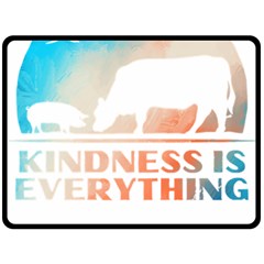 Vegan Animal Lover T- Shirt Kindness Is Everything Vegan Animal Lover T- Shirt Fleece Blanket (large) by maxcute