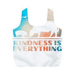 Vegan Animal Lover T- Shirt Kindness Is Everything Vegan Animal Lover T- Shirt Full Print Recycle Bag (m) by maxcute