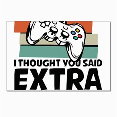 Video Gamer T- Shirt Exercise I Thought You Said Extra Lives - Gamer T- Shirt Postcard 4 x 6  (pkg Of 10) by maxcute