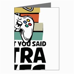 Video Gamer T- Shirt Exercise I Thought You Said Extra Lives - Gamer T- Shirt Greeting Cards (pkg Of 8) by maxcute