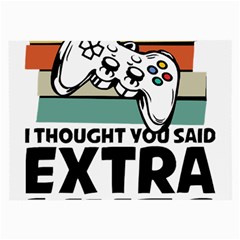 Video Gamer T- Shirt Exercise I Thought You Said Extra Lives - Gamer T- Shirt Large Glasses Cloth (2 Sides) by maxcute