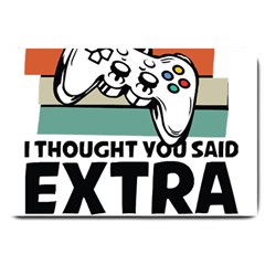 Video Gamer T- Shirt Exercise I Thought You Said Extra Lives - Gamer T- Shirt Large Doormat by maxcute