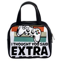 Video Gamer T- Shirt Exercise I Thought You Said Extra Lives - Gamer T- Shirt Classic Handbag (two Sides) by maxcute