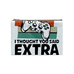 Video Gamer T- Shirt Exercise I Thought You Said Extra Lives - Gamer T- Shirt Cosmetic Bag (medium) by maxcute