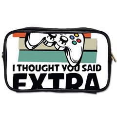 Video Gamer T- Shirt Exercise I Thought You Said Extra Lives - Gamer T- Shirt Toiletries Bag (one Side) by maxcute