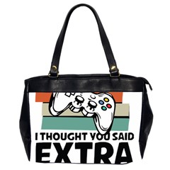 Video Gamer T- Shirt Exercise I Thought You Said Extra Lives - Gamer T- Shirt Oversize Office Handbag (2 Sides) by maxcute