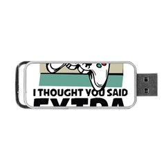 Video Gamer T- Shirt Exercise I Thought You Said Extra Lives - Gamer T- Shirt Portable Usb Flash (two Sides) by maxcute